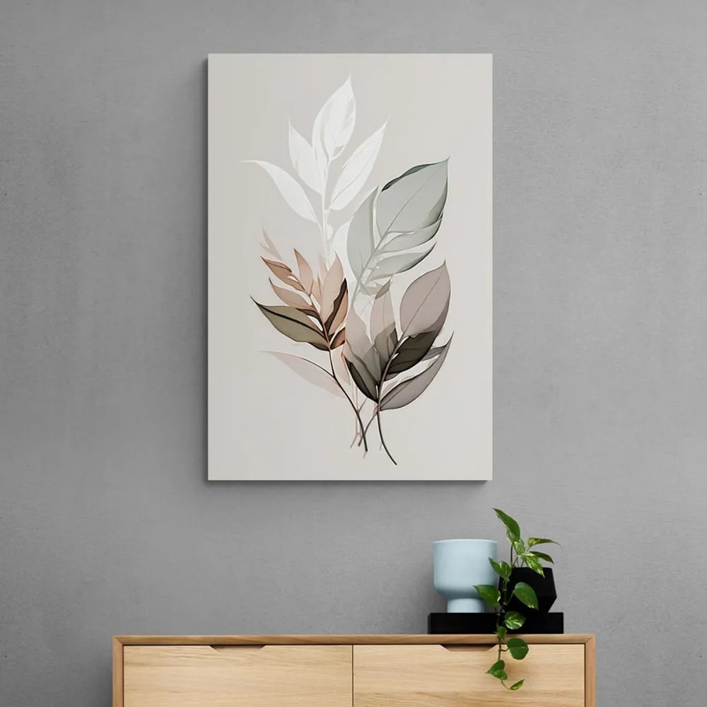 Quadro su tela – Foglie minimaliste