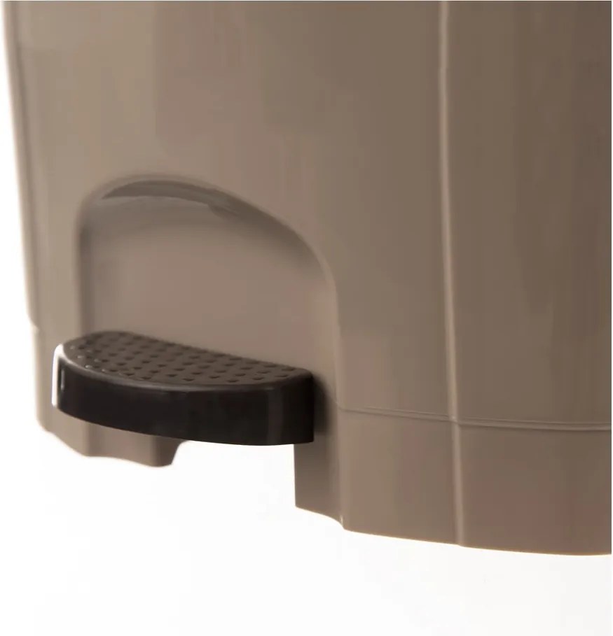 Cestino per la spazzatura marrone in plastica con pedale 30 l – Orion