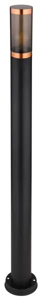 Globo 3159BC - Lampada da esterno BOSTON 1xE27/23W/230V IP44 110 cm nero/rame