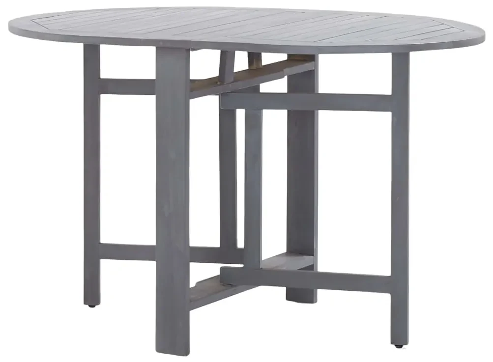 Tavolo da giardino grigio 120x70x74 cm legno massello di acacia