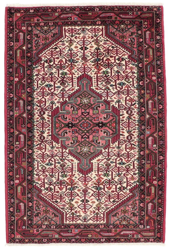 Hamedan Tappeto persiano 100x150 Beige (Iran) Annodato A Mano