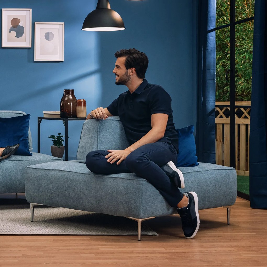 Newton poltrona modulare con schienali movibili T07 carta da zucchero