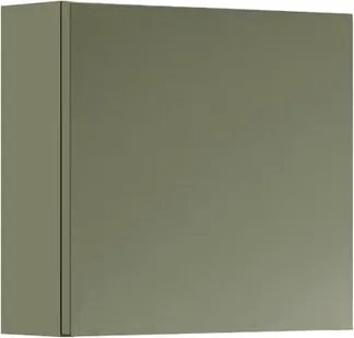 Pensile bagno Pixel Plain laccato opaco verde salvia, 1 anta apertura da sinistra P 17 x L 40 x H 40 cm
