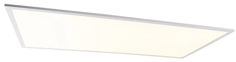 Plafoniera in acciaio 120 cm incl. LED con telecomando - Liv