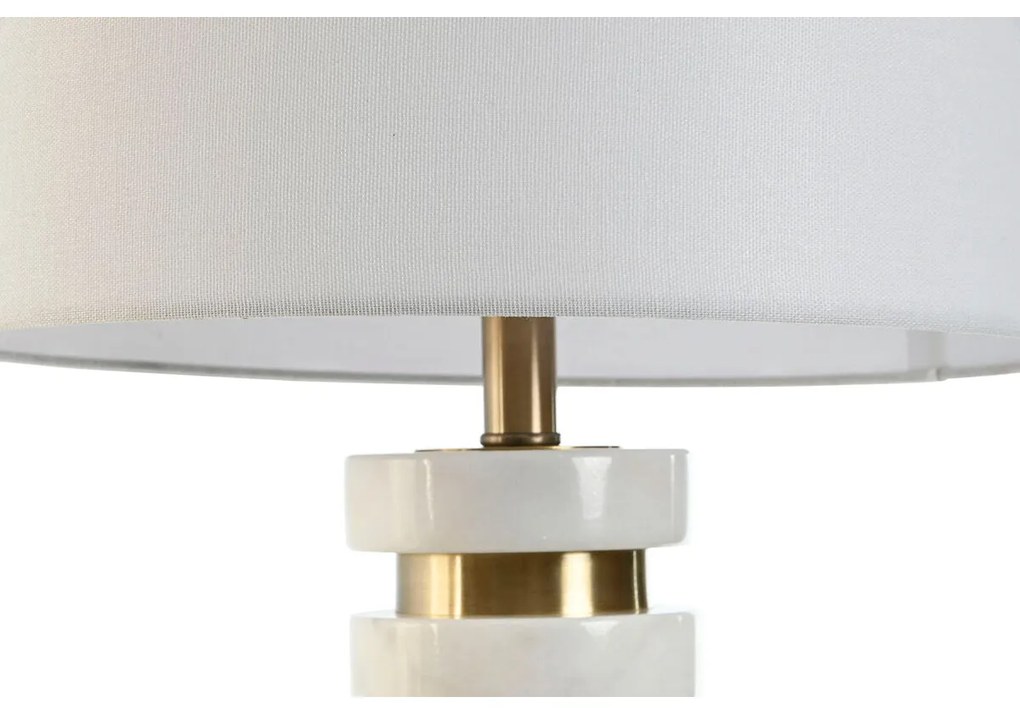 Lampada da tavolo Home ESPRIT Bianco Dorato Marmo 50 W 220 V 38 x 38 x 72 cm