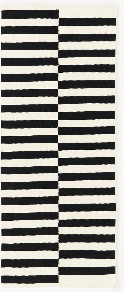Passatoia kilim a righe tessuta a mano Donna