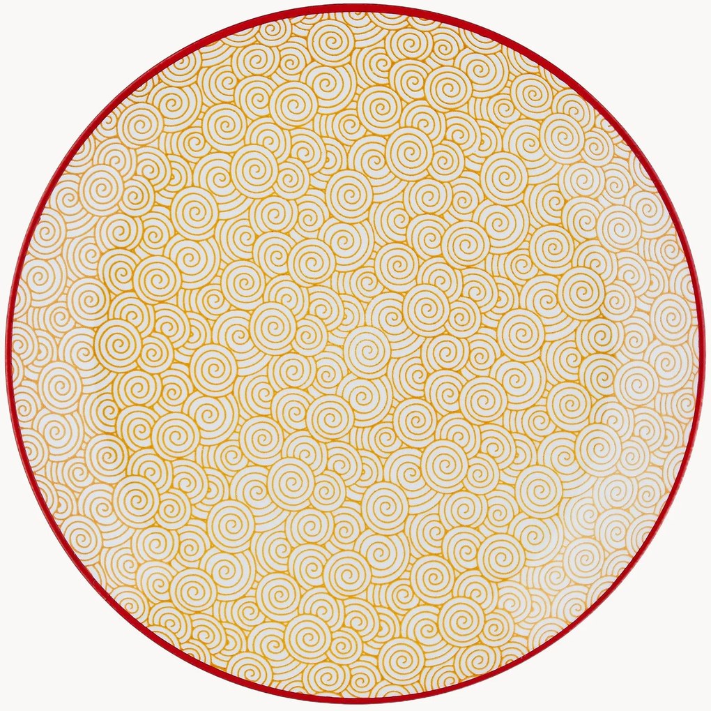 Set di 6 piatti da colazione in porcellana Pattern
