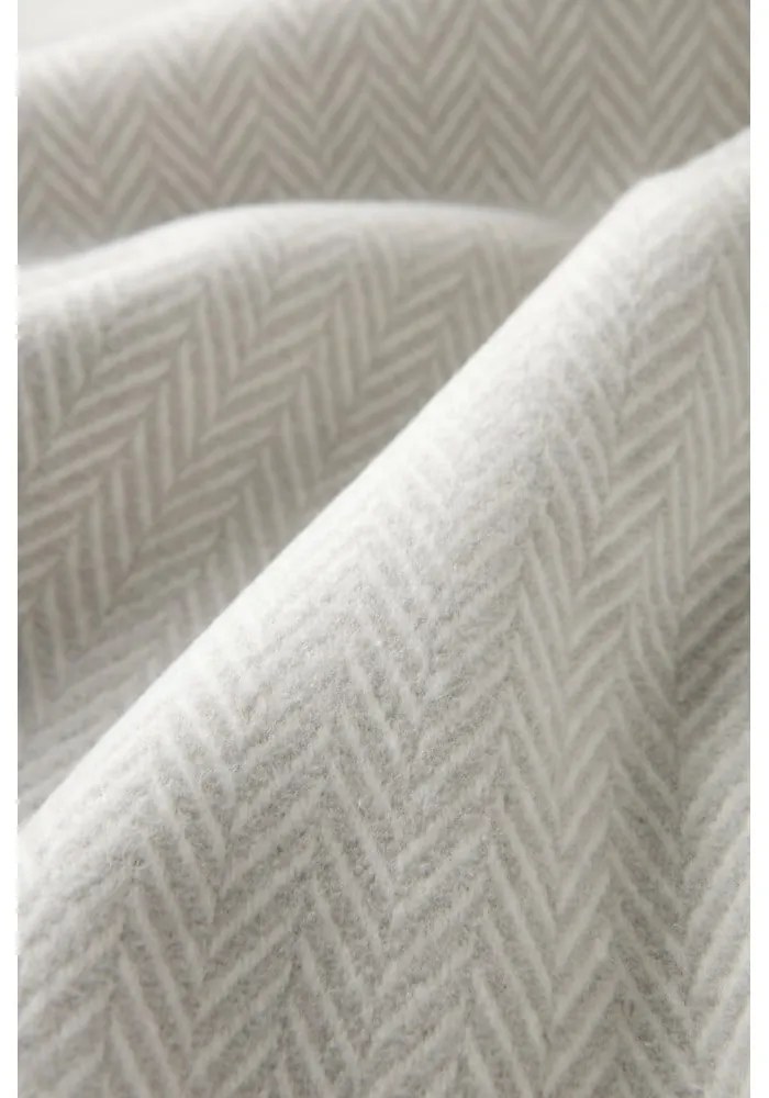 Plaid grigio chiaro con contenuto di cotone , 140 x 180 cm Skyline - Euromant