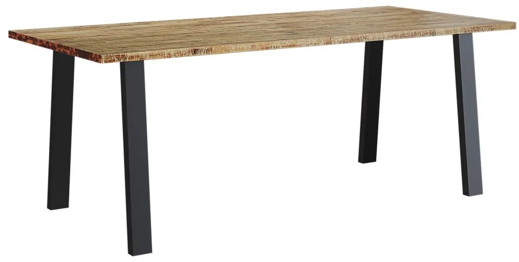 Tavolo da pranzo 200x90x75 cm in legno massello di acacia