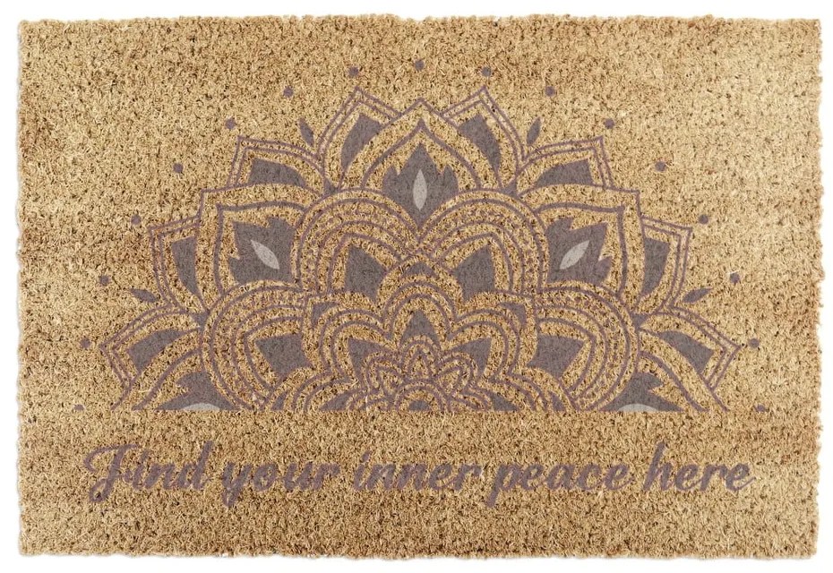 Zerbino in fibra di cocco 40x60 cm Find Your Inner Peace - Artsy Doormats