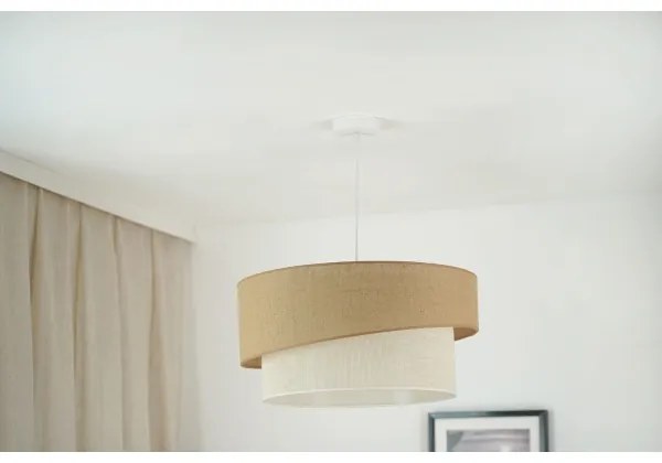 Brilagi - Lampadario a sospensione con filo SHINE 1xE27/15W/230V diametro 50 cm beige/color crema