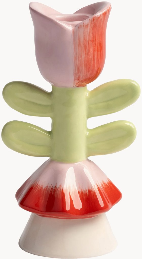 Portacandele dipinto a mano Blume
