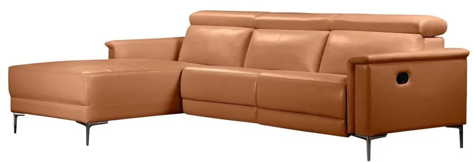 Divano angolare marrone in similpelle (angolo sinistro) Lund - Støraa