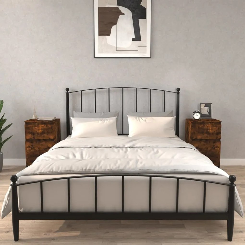 Comodini 2pz Rovere Fumo 40x35x70 Cm /