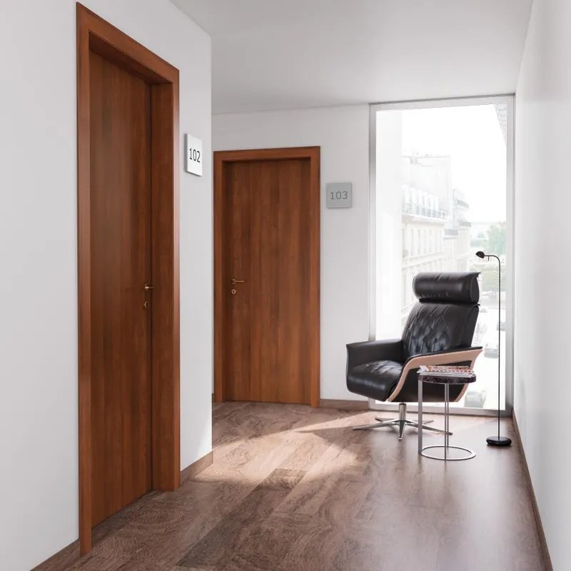 Porta per bed & breakfast a battente per bed & breakfast Tuscan Hills in MDF colore noce, L 70 x H 210 cm, apertura a destra