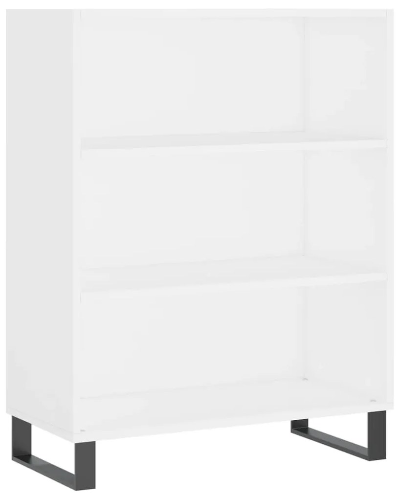 Credenza Bianca 69,5x34x180 cm in Legno Multistrato