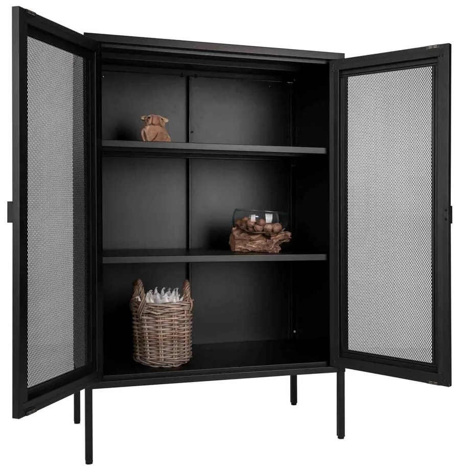 Vetrina in metallo nero 80x120 cm Melbourne - House Nordic