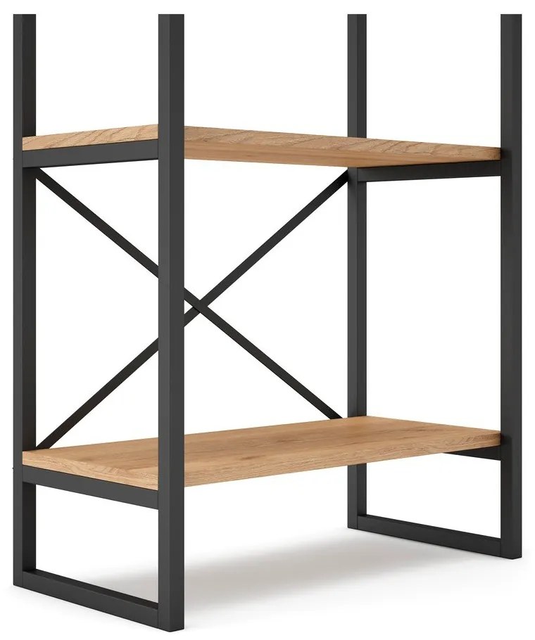Scaffale in rovere nero/naturale 58x175 cm Dusan - Marckeric