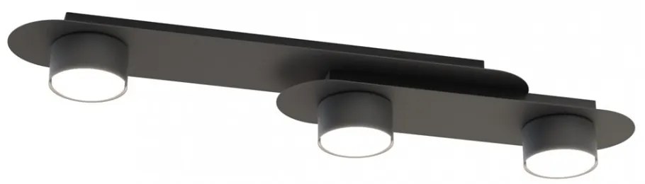 Lampada da soffitto in acciaio STILO 3 nera da interno 3xGX53 Colore del corpo Nero