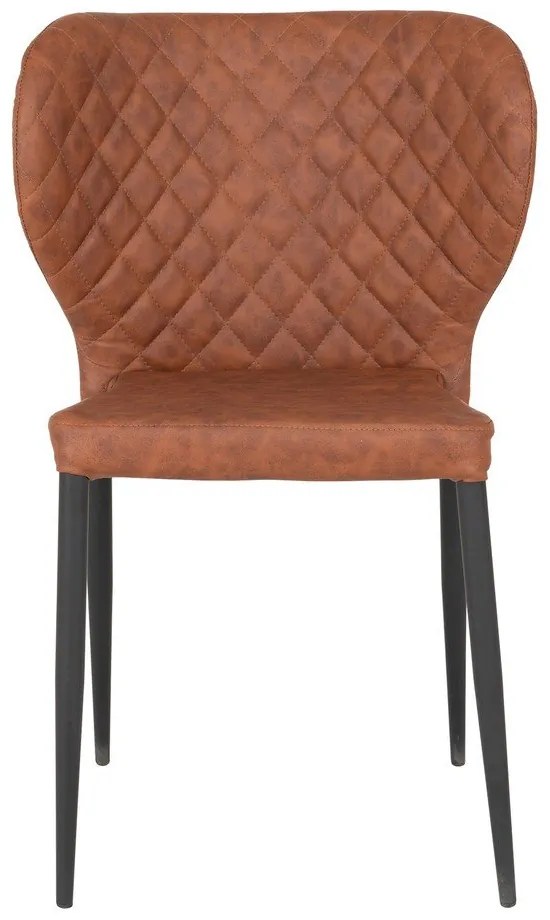 Sedie da pranzo marrone cognac in un set di 4 pezzi Pisa - House Nordic