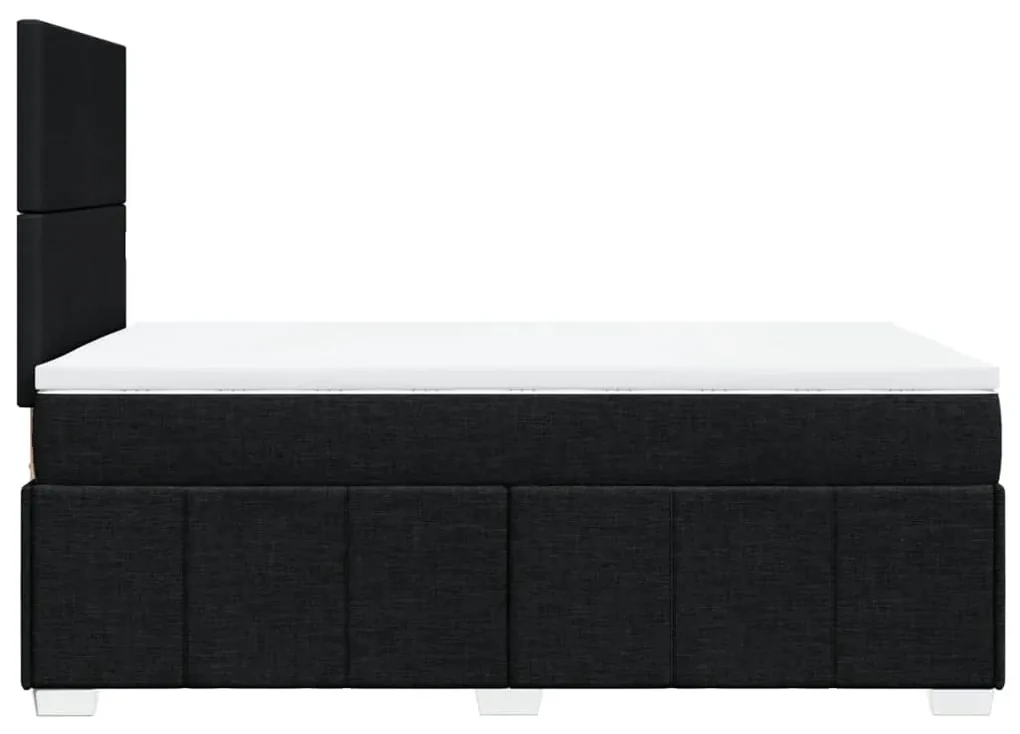 Giroletto a molle con materasso nero 120x200 cm in tessuto