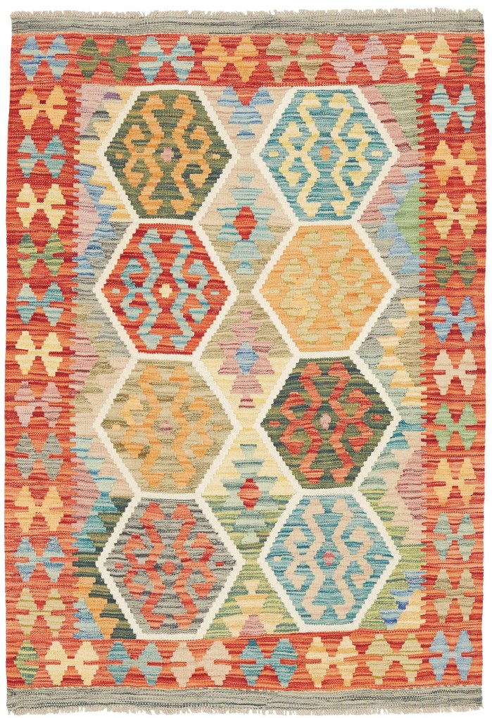 Kilim Tappeto 110x150 (Pakistan) Tessuto A Mano
