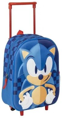 Trolley per la Scuola Sonic Azzurro 25 x 31 x 10 cm