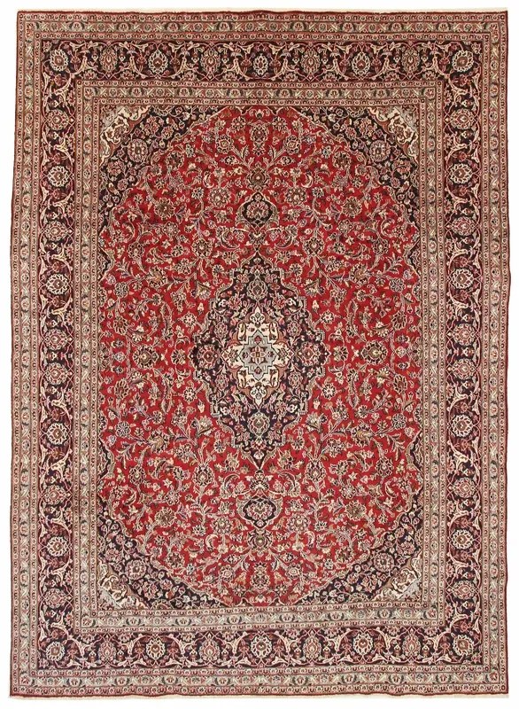 Vintage Tappeto 290x370 Rosso (Iran) Annodato A Mano