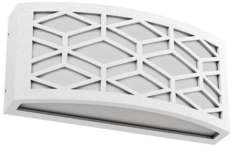 Applique Slim per Esterni con Griglia decorativa IP65 - E27 Bianca Colore del corpo Bianco