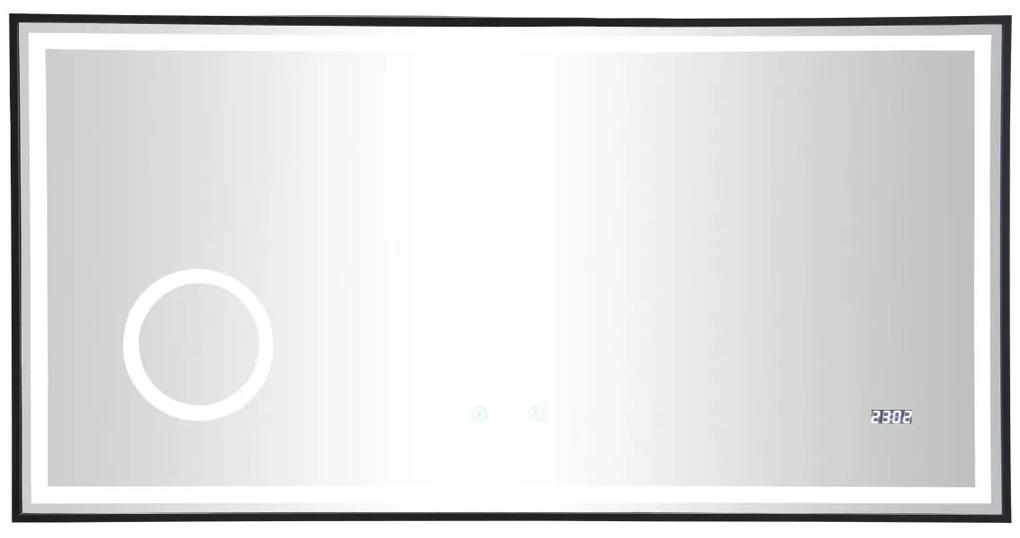 Specchio da bagno rettangolare con orologio digitale - 120 x 60 cm - AITANA