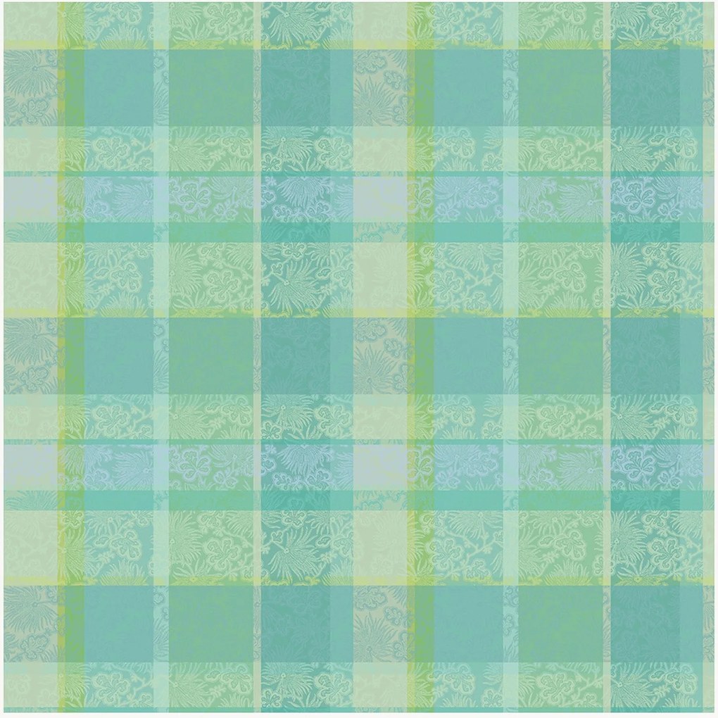 Tovaglia in cotone jacquard Mille Venusta Aqua