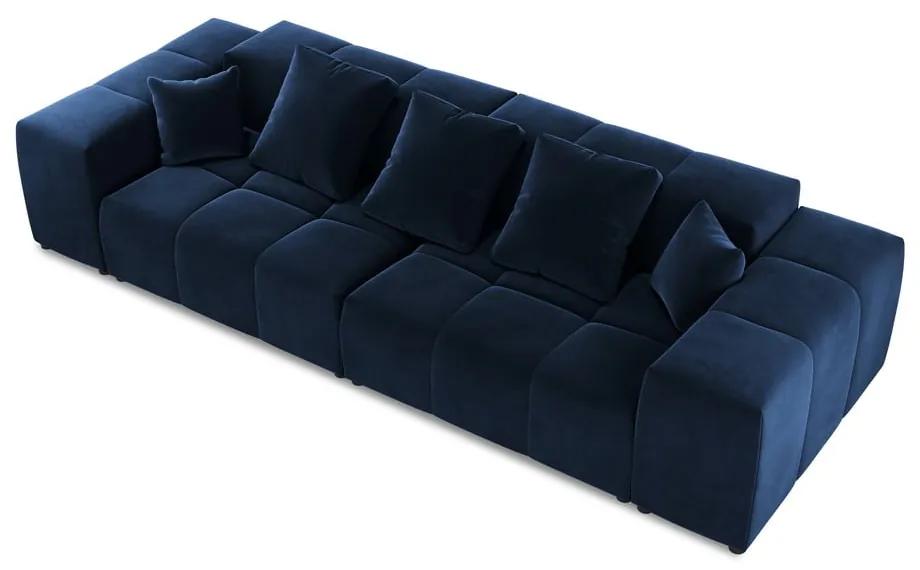 Divano in velluto blu 320 cm Rome Velvet - Cosmopolitan Design