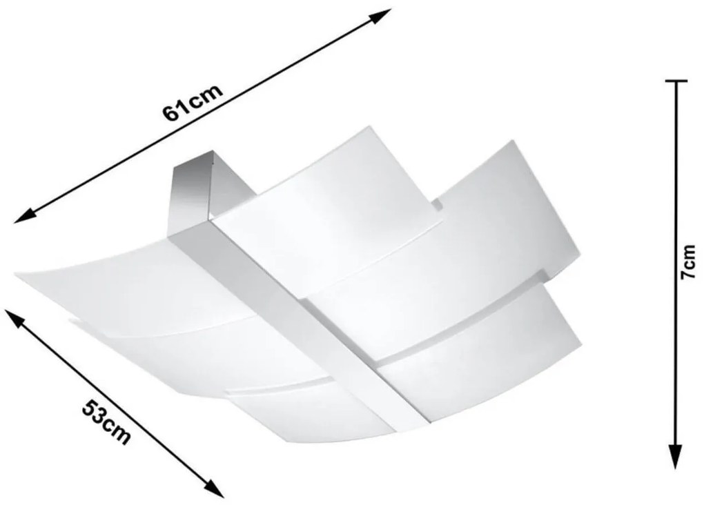 Plafoniera da soffitto in Acciaio e Vetro CELIA 3xE27 da interno