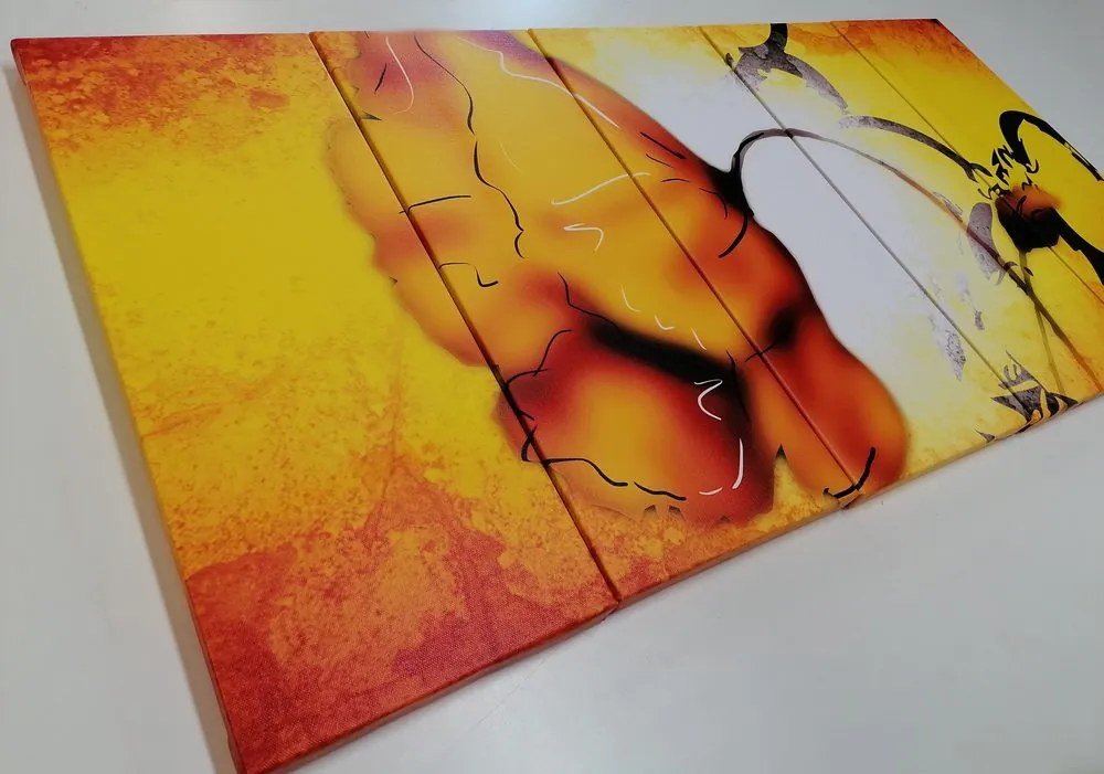 Quadri 5 pezzi – Fiore etnico