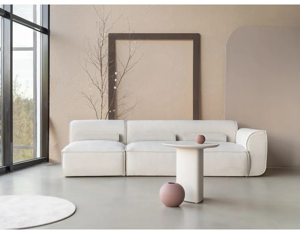 Chaise lounge componibile bianca (con penisola a destra) Flex Felix – Miuform