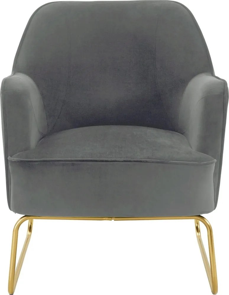 Poltrona in velluto grigio Joshua - Støraa