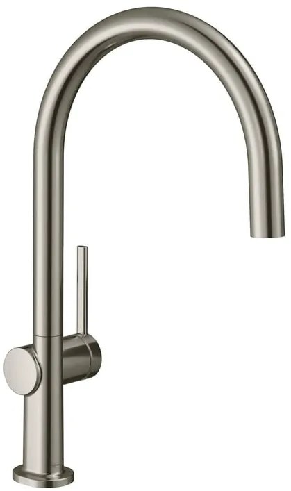Rubinetto da cucina a collo di cigno Talis M54 argento pvd satinato HANSGROHE