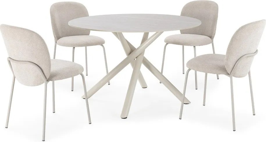 Tavolo da pranzo rotondo con piano in ceramica ø 119,5 cm Talia – Marckeric