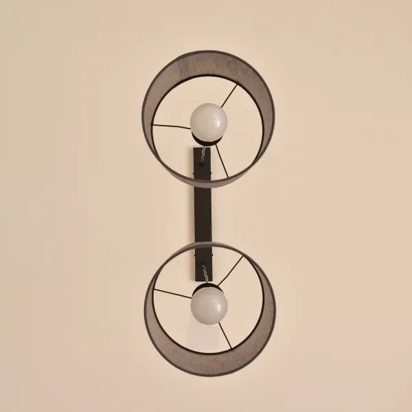 Lampadario a cavo ALBA 2xE27/15W/230V grigio