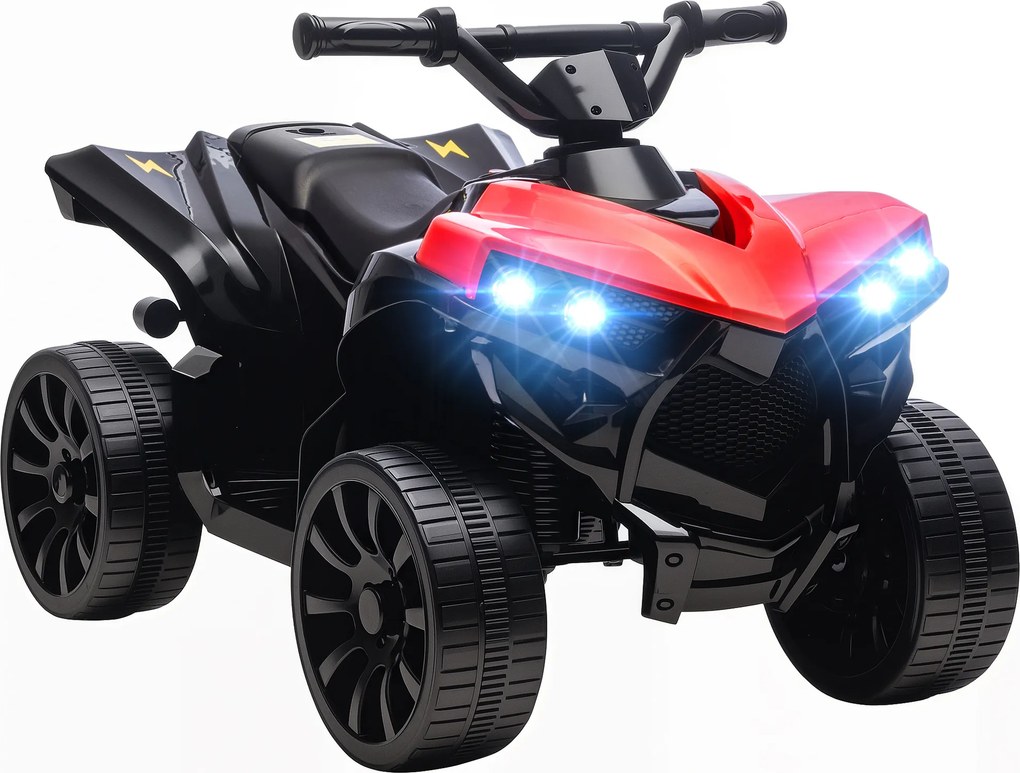 Quad Elettrico per Bambini ATV 6V Ricaricabile con Fari e Musica Rosso...