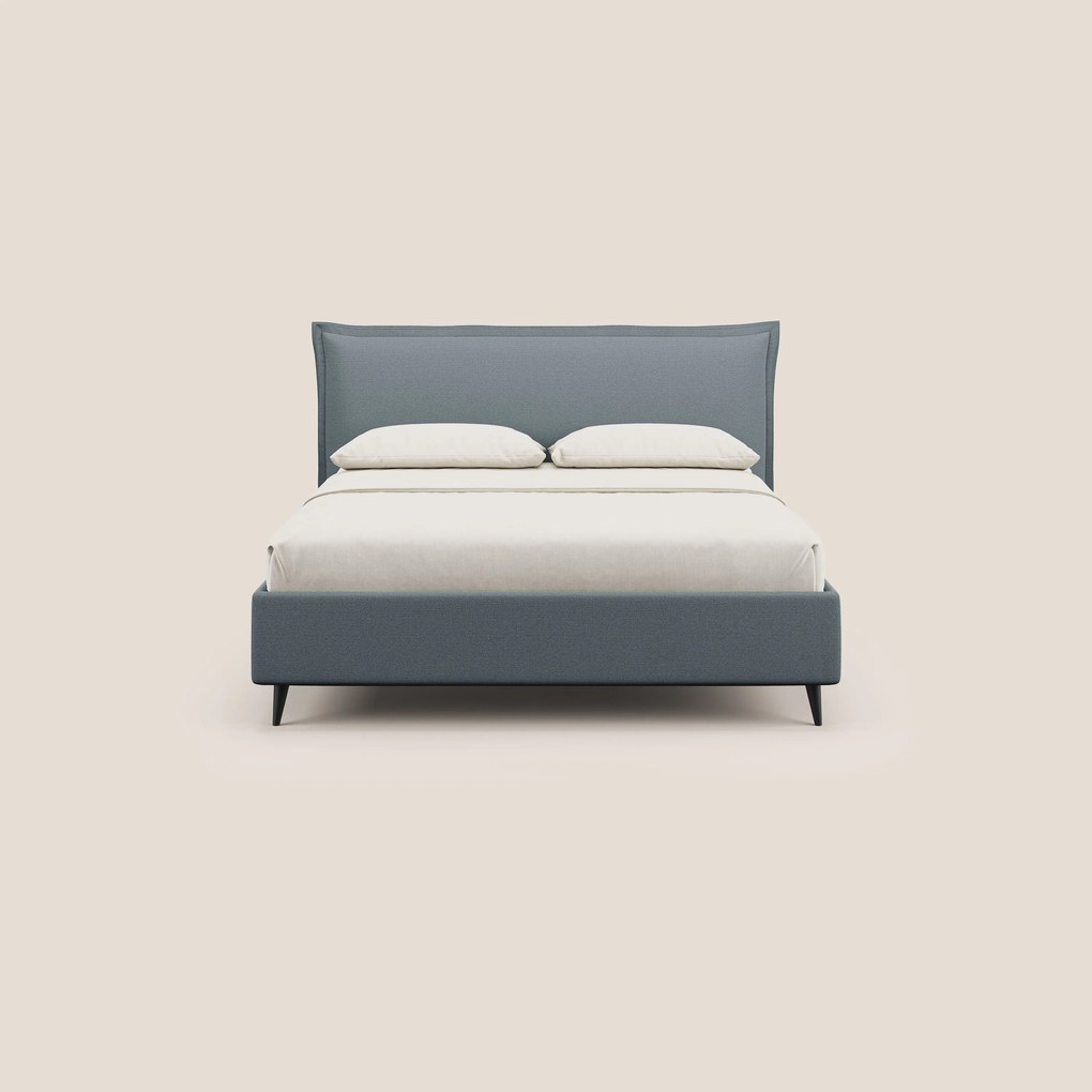 Hans letto contenitore imbottito minimal in tessuto simil cotone impermeabile T19