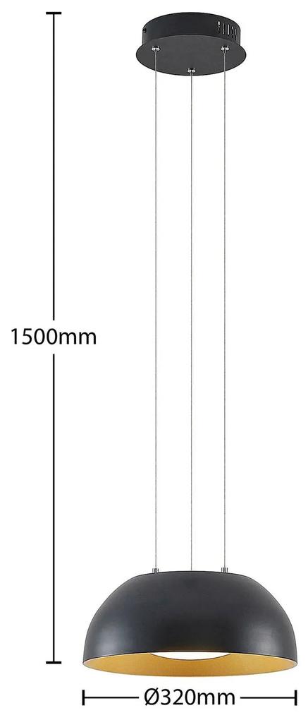 Lindby Juliven LED a sospensione, nero, 32 cm