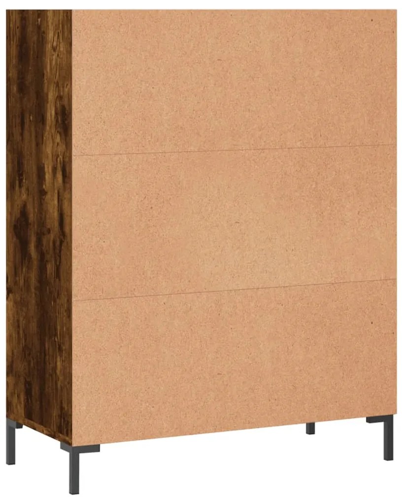 Libreria Rovere Fumo 69,5x32,5x90 cm in Legno Multistrato