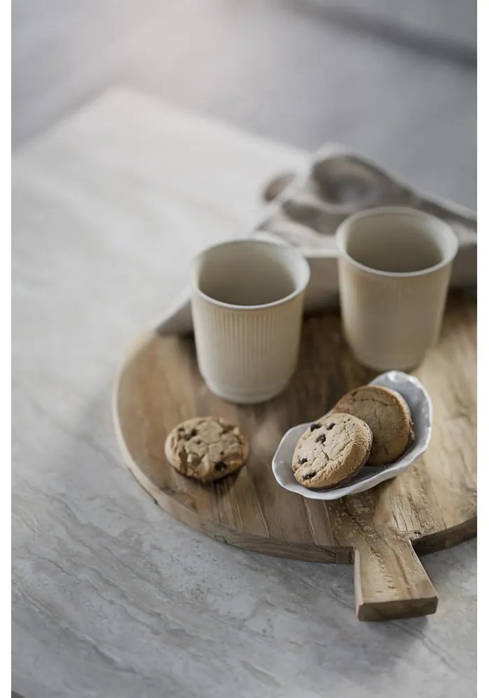 Tavolino bianco con piano in pietra 140x60 cm Orwel - Rowico