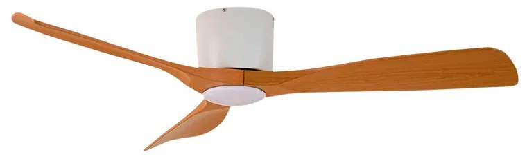 Lucande - Moneno LED Ventilatore a soffitto Bianco/Legno Lucande