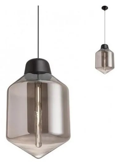 Redo 01-1773 - Lampadario a sospensione con filo AMNO 1x/E27/42W/230V diametro 26 cm grigio