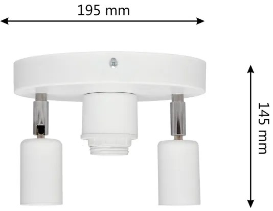 Faretto CENTRO 3xE27/15W/230V bianco