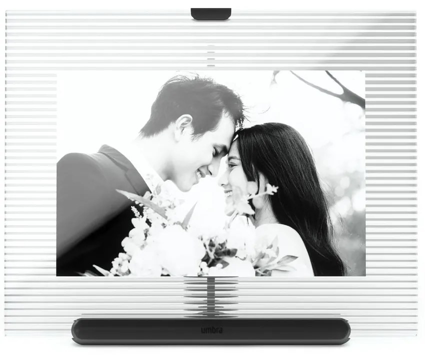 Cornice nera in vetro verticale con sostegno 16x20 cm Flute – Umbra