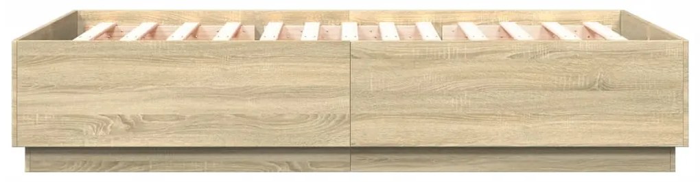 Giroletto Luci LED Rovere Sonoma 120x200 cm Legno Multistrato