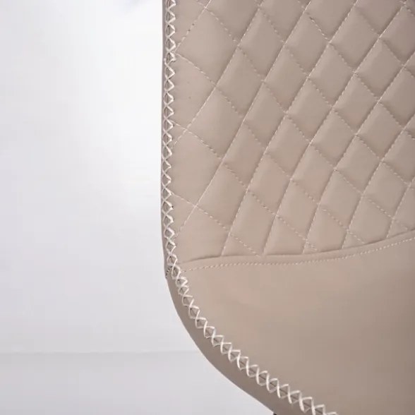 Sedie Da Interno Imbottite In Similpelle Tortora Gambe Nere Amanda PU Bizzotto - 4 Pz